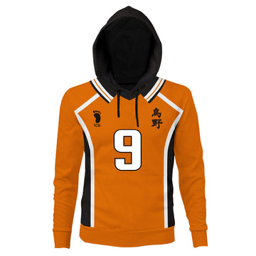 Haikyuu!! Karasuno Escuela Secundaria Away Uniforme de Equipo Kageyama Tobio Cosplay Sudadera Unisex